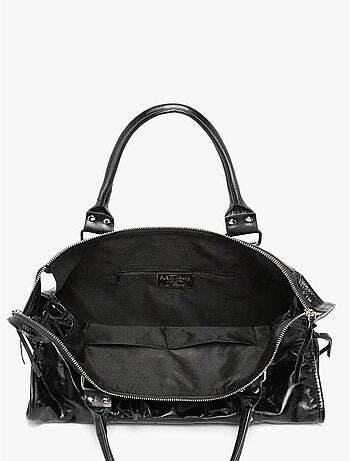 Sac porté épaule shiny sauvage cuir a4 milano cuir de vachette