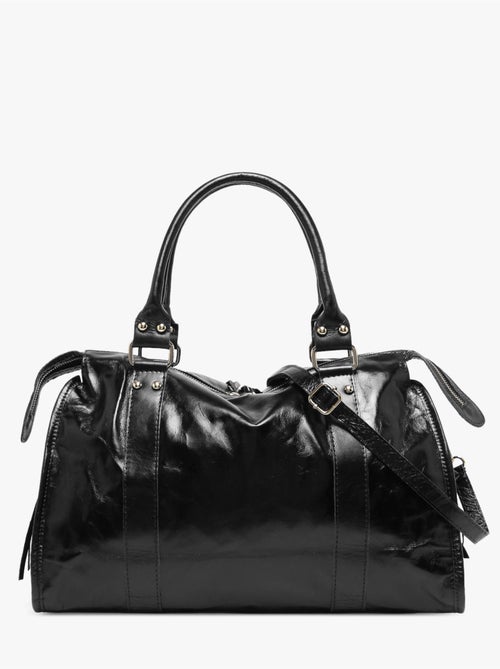 Sac porté épaule shiny sauvage cuir a4 milano cuir de vachette - Kiabi
