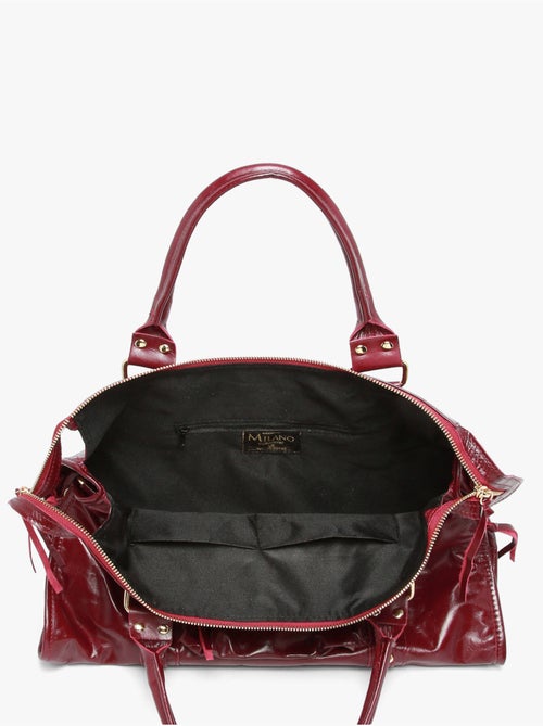 Sac porté épaule shiny sauvage cuir a4 milano cuir de vachette - Kiabi Sac porté épaule shiny sauvage cuir a4 milano cuir de vachette - Kiabi
