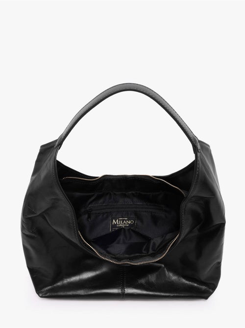 Sac porté épaule shiny sauvage cuir milano cuir de vachette - Kiabi Sac porté épaule shiny sauvage cuir milano cuir de vachette - Kiabi