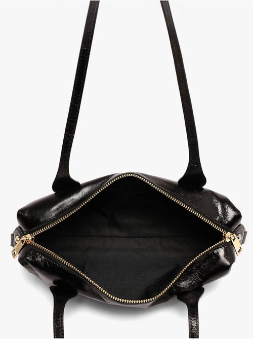 Sac porté épaule shiny sauvage cuir milano cuir de vachette - Kiabi