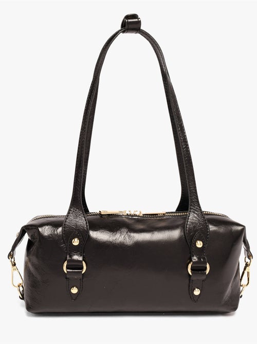 Sac porté épaule shiny sauvage cuir milano cuir de vachette - Kiabi