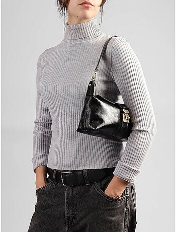 Sac porté épaule shiny sauvage cuir milano cuir de vachette