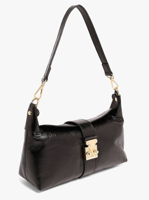 Sac porté épaule shiny sauvage cuir milano cuir de vachette - Kiabi