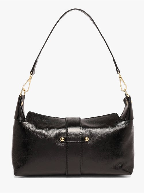 Sac porté épaule shiny sauvage cuir milano cuir de vachette - Kiabi