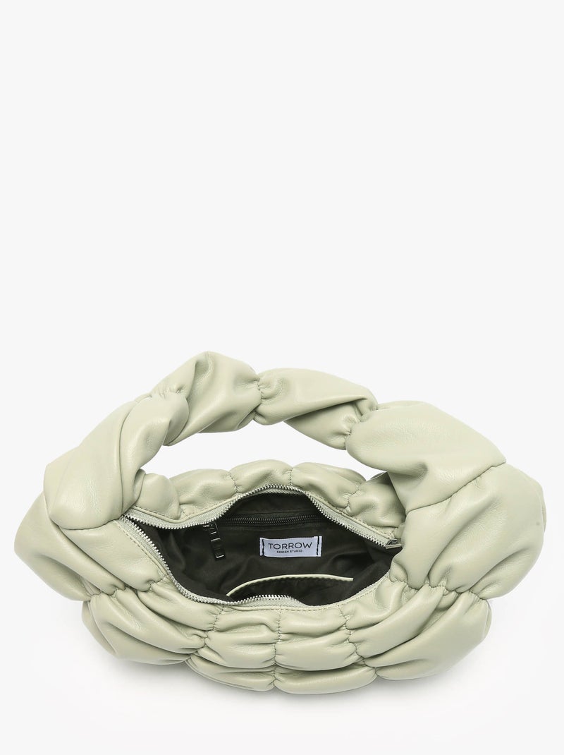 Sac Porté Épaule Sphere Torrow Toile Enduite Blanc Vert - Kiabi