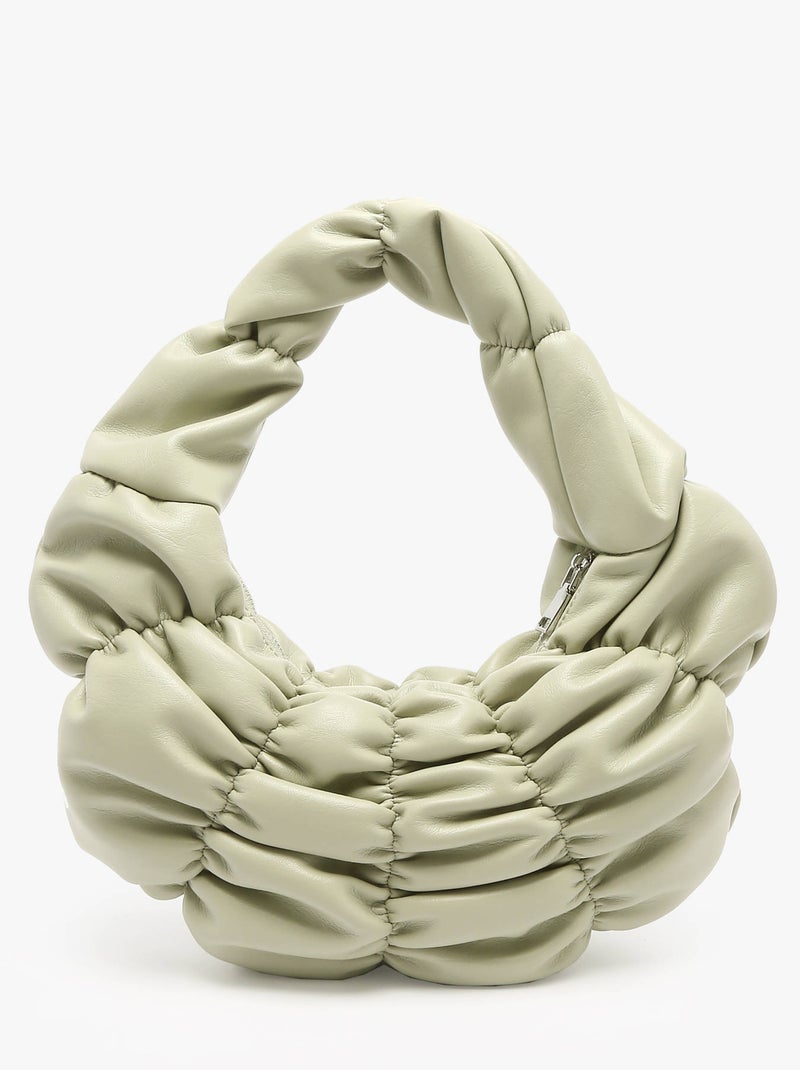 Sac Porté Épaule Sphere Torrow Toile Enduite Blanc Vert - Kiabi