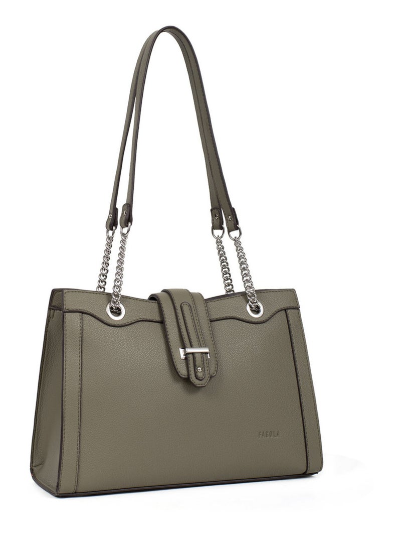 Sac porté épaule  stella | fagola Kaki - Kiabi