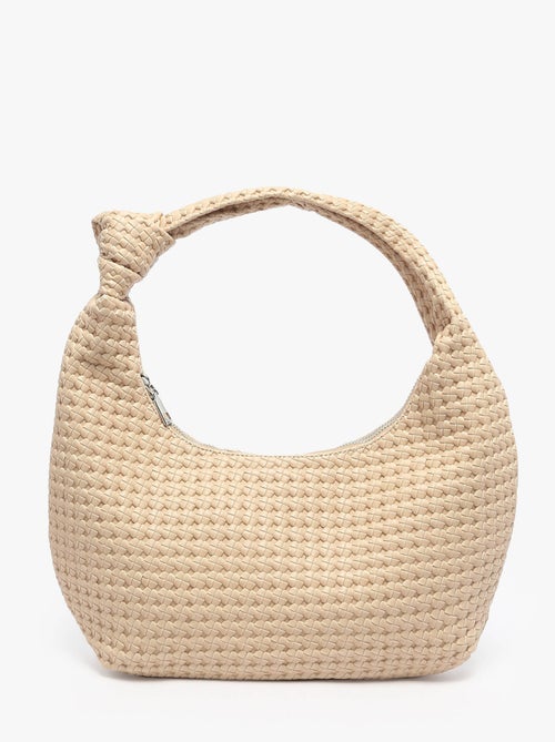 Sac Porté Épaule Tresse Miniprix Toile Enduite - Kiabi