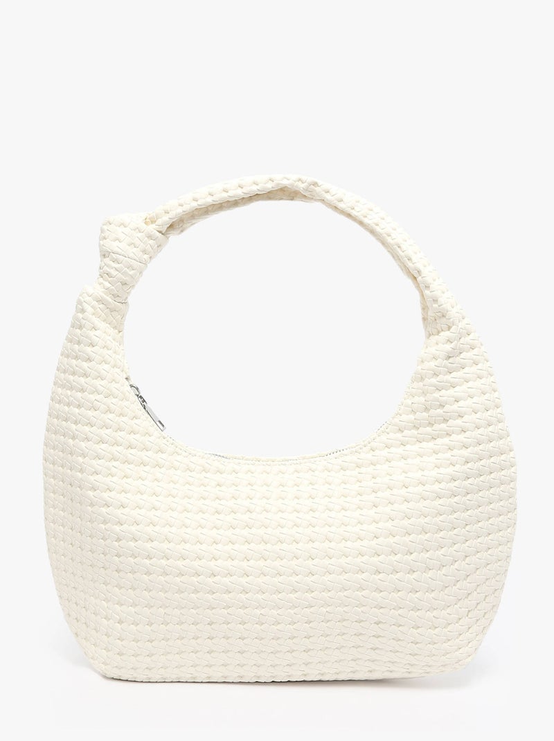 Sac Porté Épaule Tresse Miniprix Toile Enduite Ecru - Kiabi