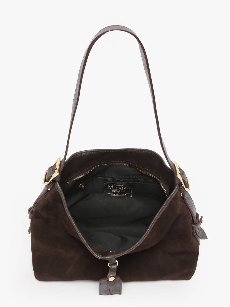 Sac Porté Épaule Velvet Caviar Cuir Milano Cuir De Vachette Noir Rouge Noir - Kiabi