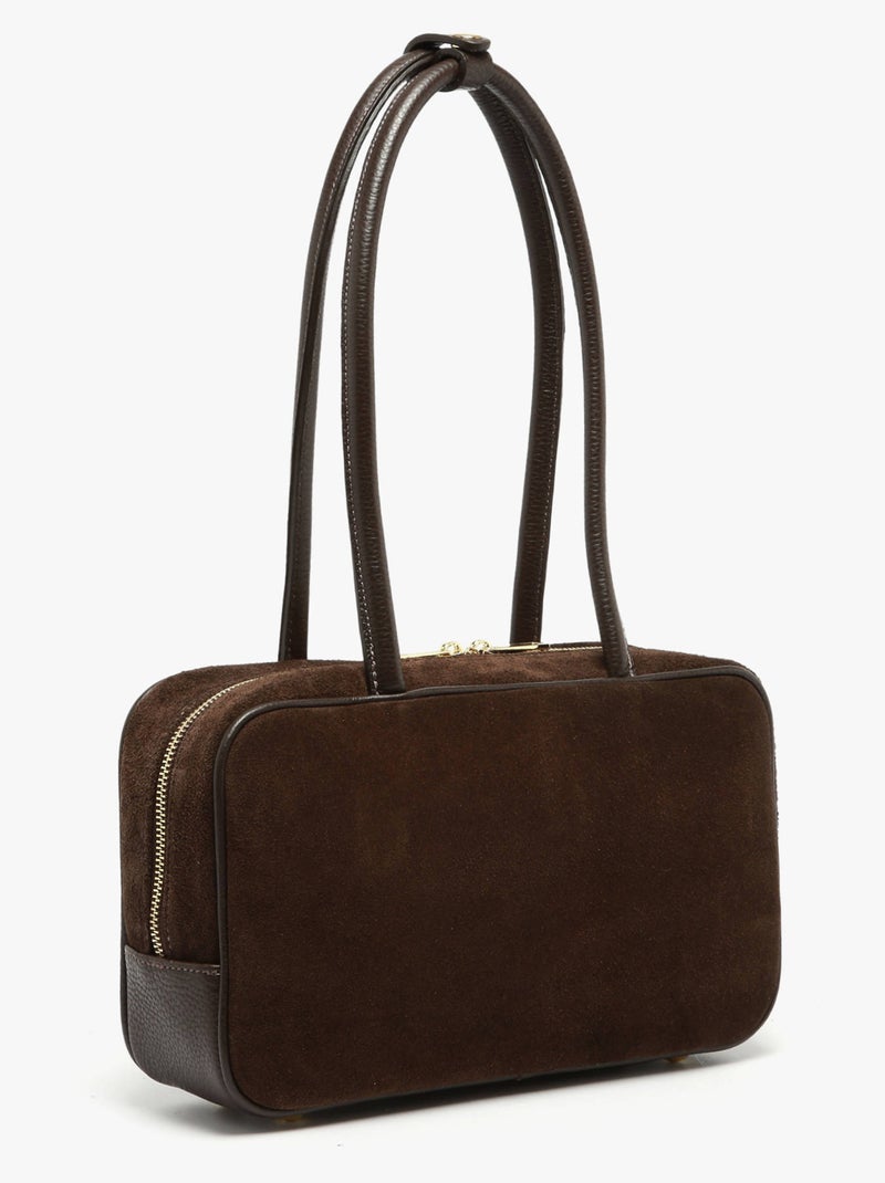 Sac Porté Épaule Velvet Caviar Milano Cuir De Vachette Noir Rouge Noir - Kiabi