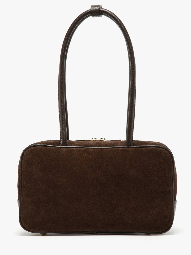 Sac Porté Épaule Velvet Caviar Milano Cuir De Vachette Noir Rouge Noir - Kiabi