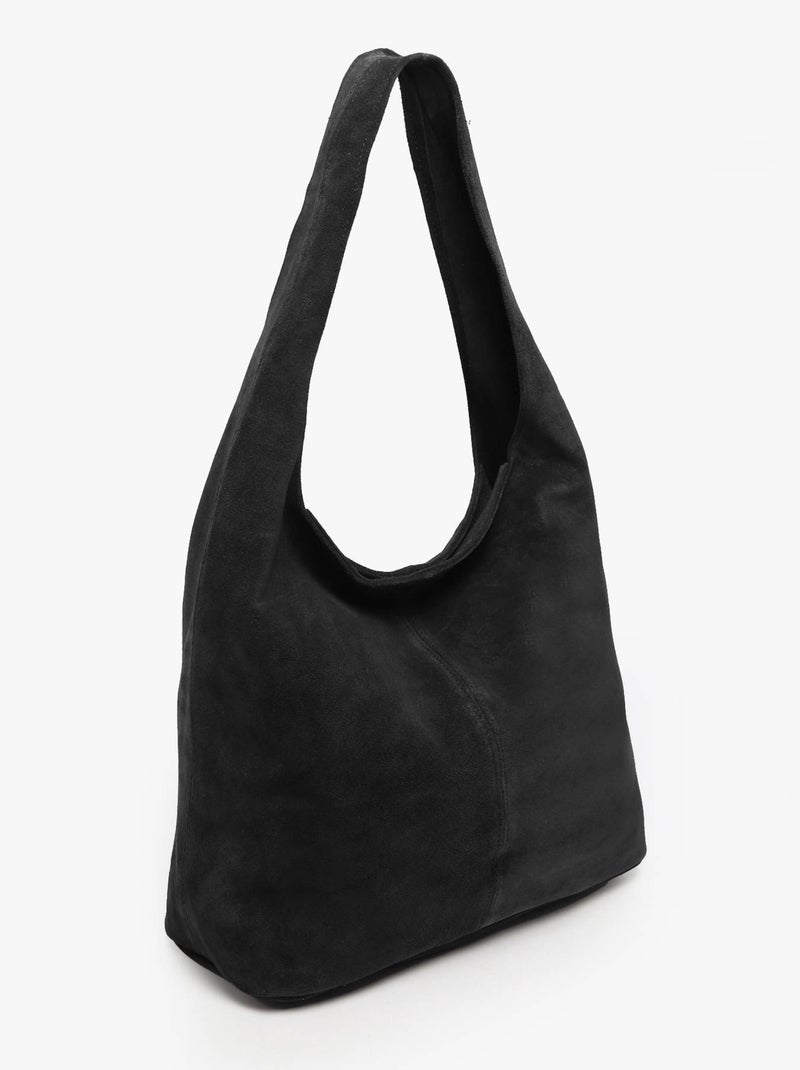 Sac Porté Épaule Velvet Cuir Milano Cuir De Vachette Noir Noir - Kiabi