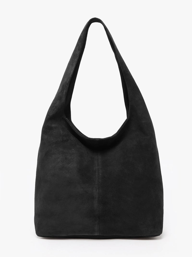 Sac Porté Épaule Velvet Cuir Milano Cuir De Vachette Noir Noir - Kiabi