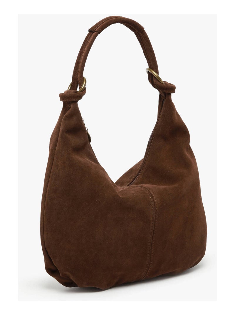 Sac Porté Épaule Velvet Cuir Milano Cuir De Vachette Noir Rouge Noir - Kiabi