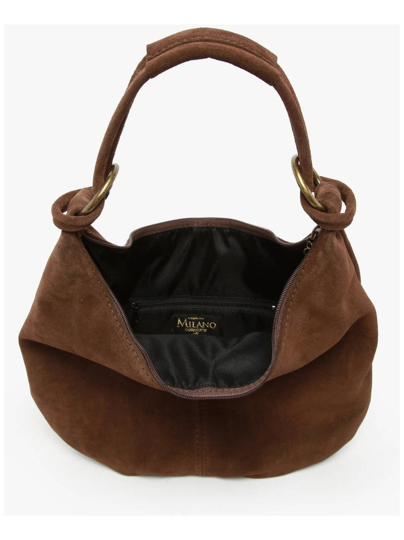 Sac Porté Épaule Velvet Cuir Milano Cuir De Vachette Noir Rouge Noir - Kiabi