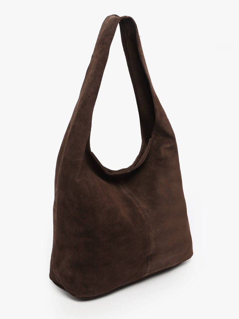 Sac Porté Épaule Velvet Cuir Milano Cuir De Vachette Noir Rouge Noir - Kiabi