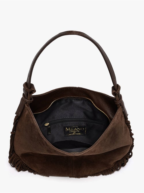 Sac porté épaule velvet cuir milano cuir de vachette - Kiabi Sac porté épaule velvet cuir milano cuir de vachette - Kiabi
