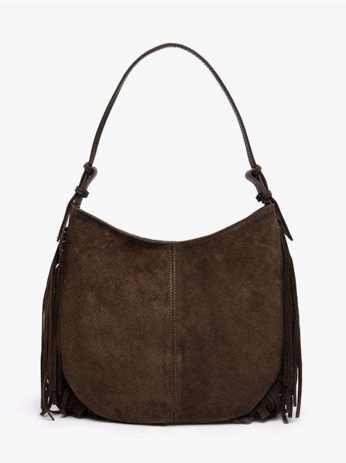 Sac porté épaule velvet cuir milano cuir de vachette - Kiabi Sac porté épaule velvet cuir milano cuir de vachette - Kiabi