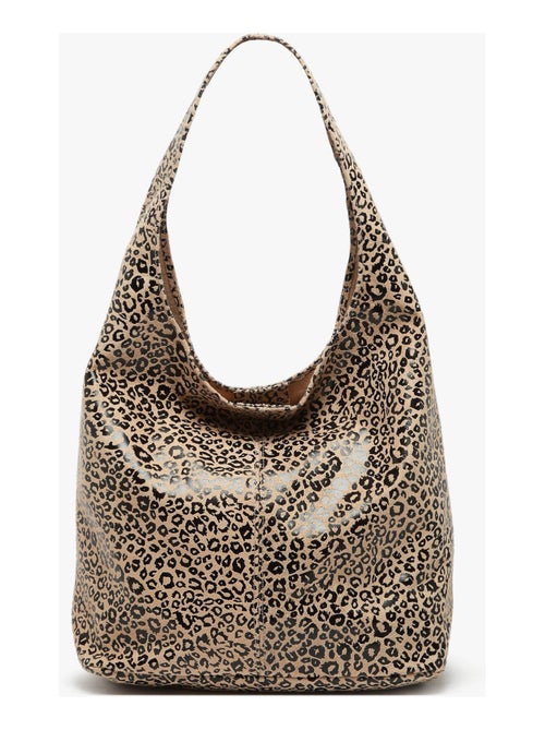 Sac Porté Épaule Velvet Leopardo Cuir Milano Cuir De Vachette - Kiabi