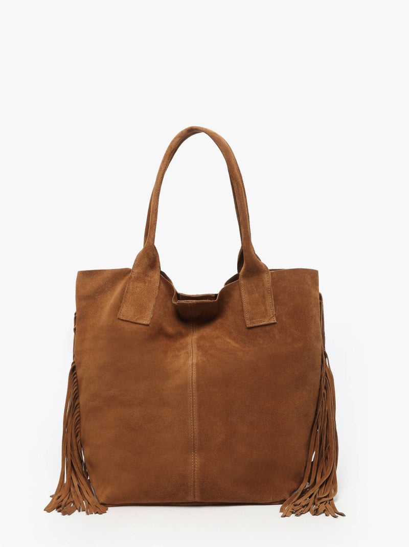 Sac Porté Épaule Velvet Milano Cuir De Vachette Marron tabac - Kiabi