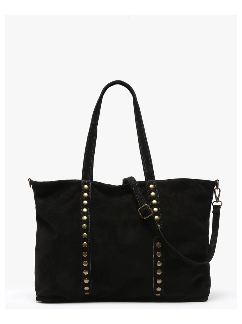 Sac Porté Épaule Velvet Milano Cuir De Vachette Noir Noir - Kiabi