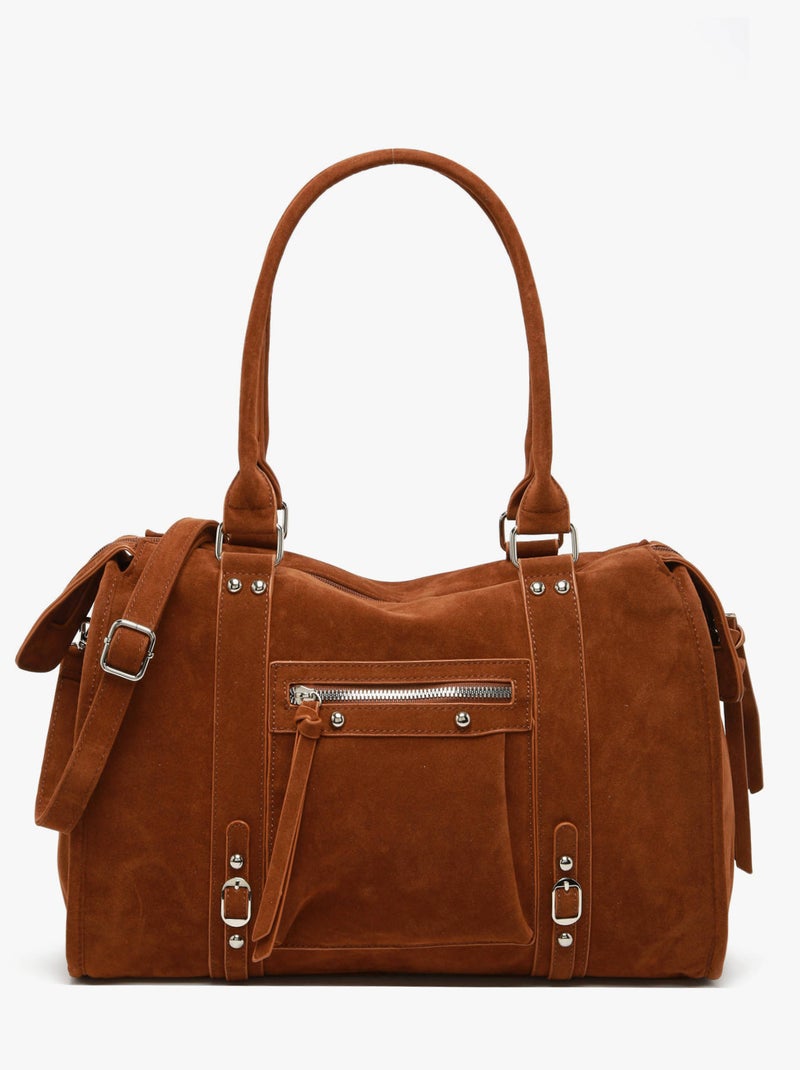 Sac Porté Épaule Velvet Miniprix Toile Enduite Camel - Kiabi