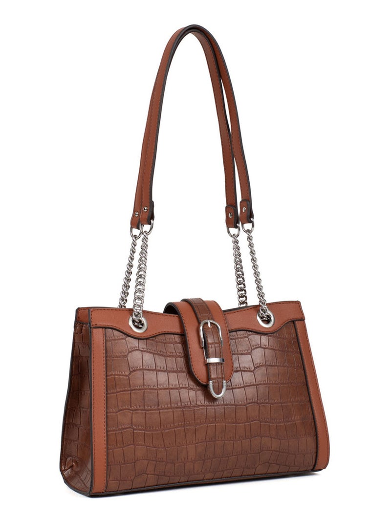 Sac porté épaule  véra | fagola Marron - Kiabi