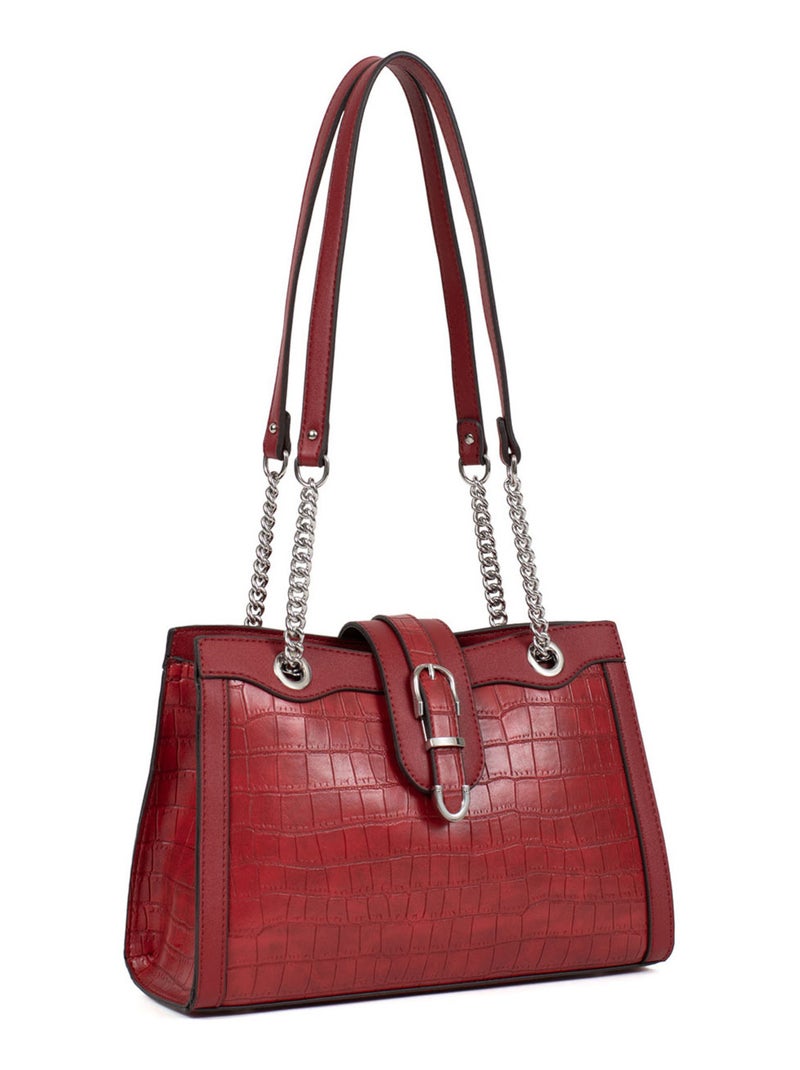 Sac porté épaule  véra | fagola Rouge carmin - Kiabi