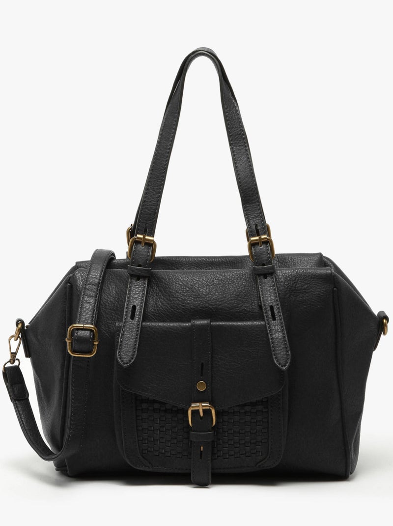 Sac Porté Épaule Winter Old Miniprix Toile Enduite Noir - Kiabi