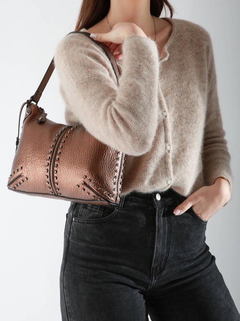 Sac Porté Épaule Winter Rock Miniprix Toile Enduite Bronze - Kiabi