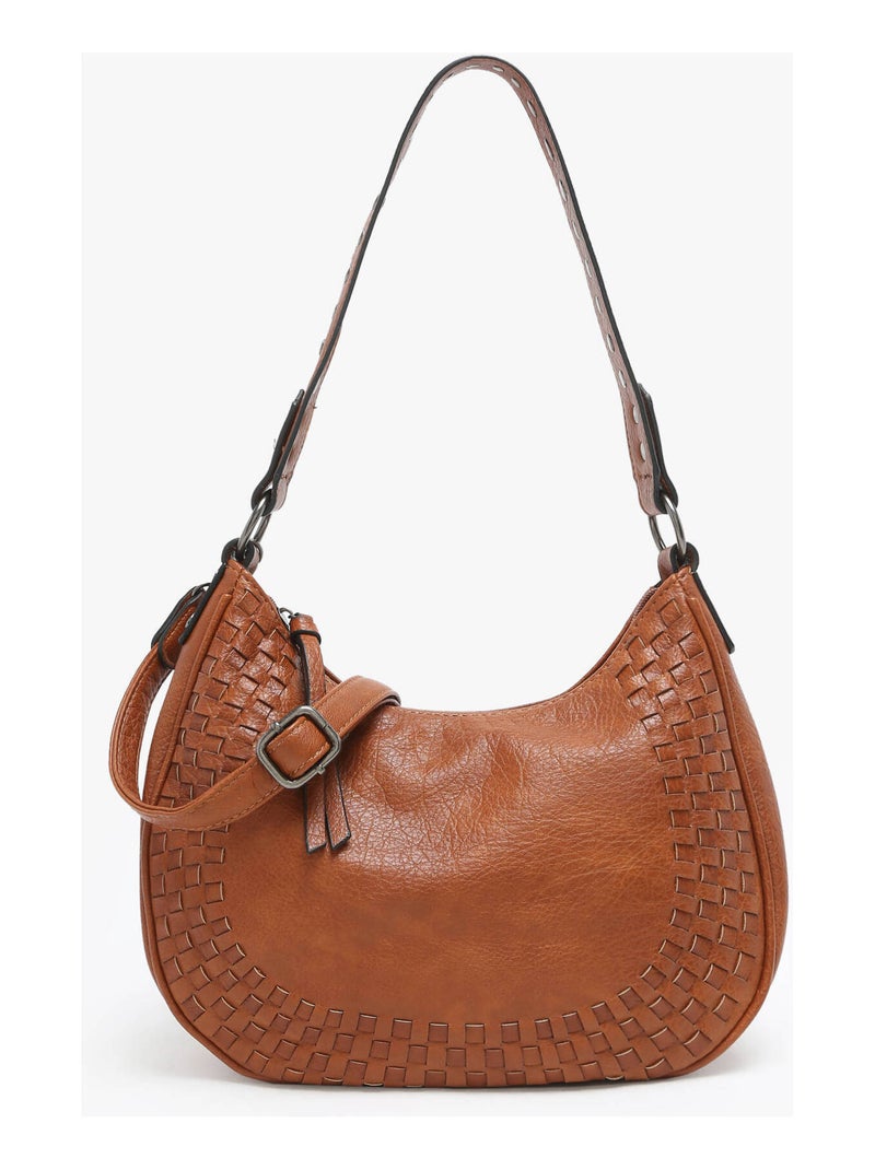 Sac Porté Épaule Winter Tresse Miniprix Toile Enduite Camel - Kiabi