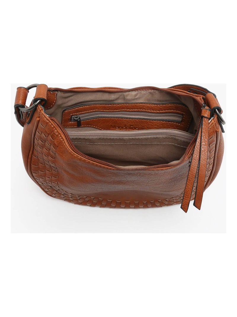 Sac Porté Épaule Winter Tresse Miniprix Toile Enduite Camel - Kiabi
