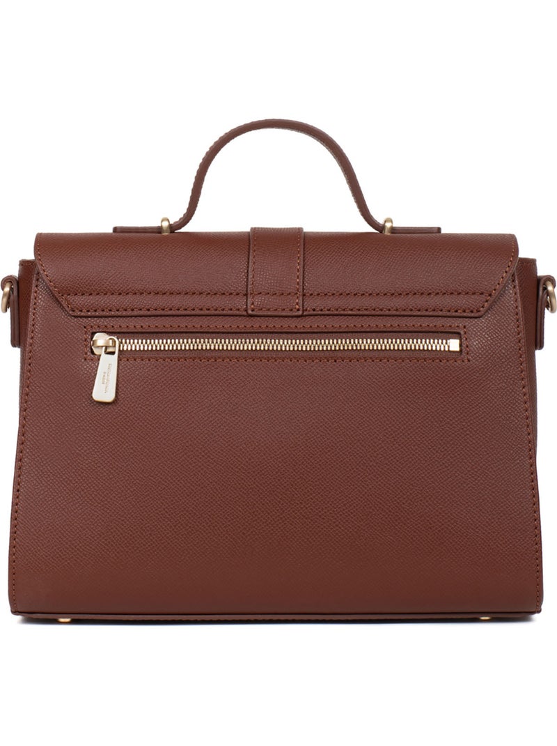 Sac porté main 1 poignée  cuir aude hexagona Marron - Kiabi
