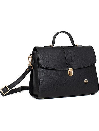 Sac porté main 1 poignée cuir aude hexagona