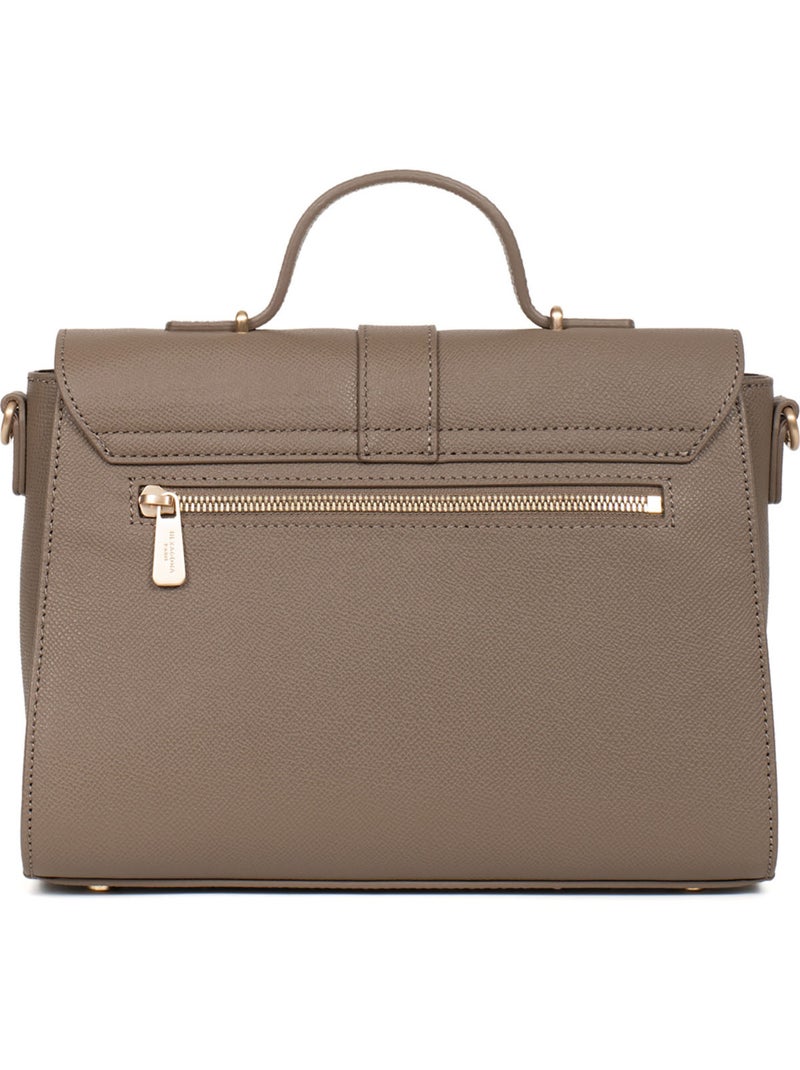 Sac porté main 1 poignée  cuir aude hexagona Taupe - Kiabi