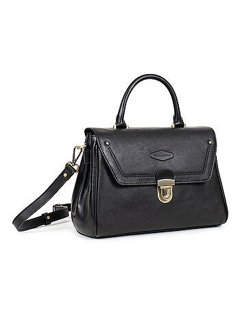 Sac porté main 1 poignée cuir jeanne hexagona