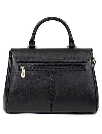 Sac porté main 1 poignée cuir jeanne hexagona