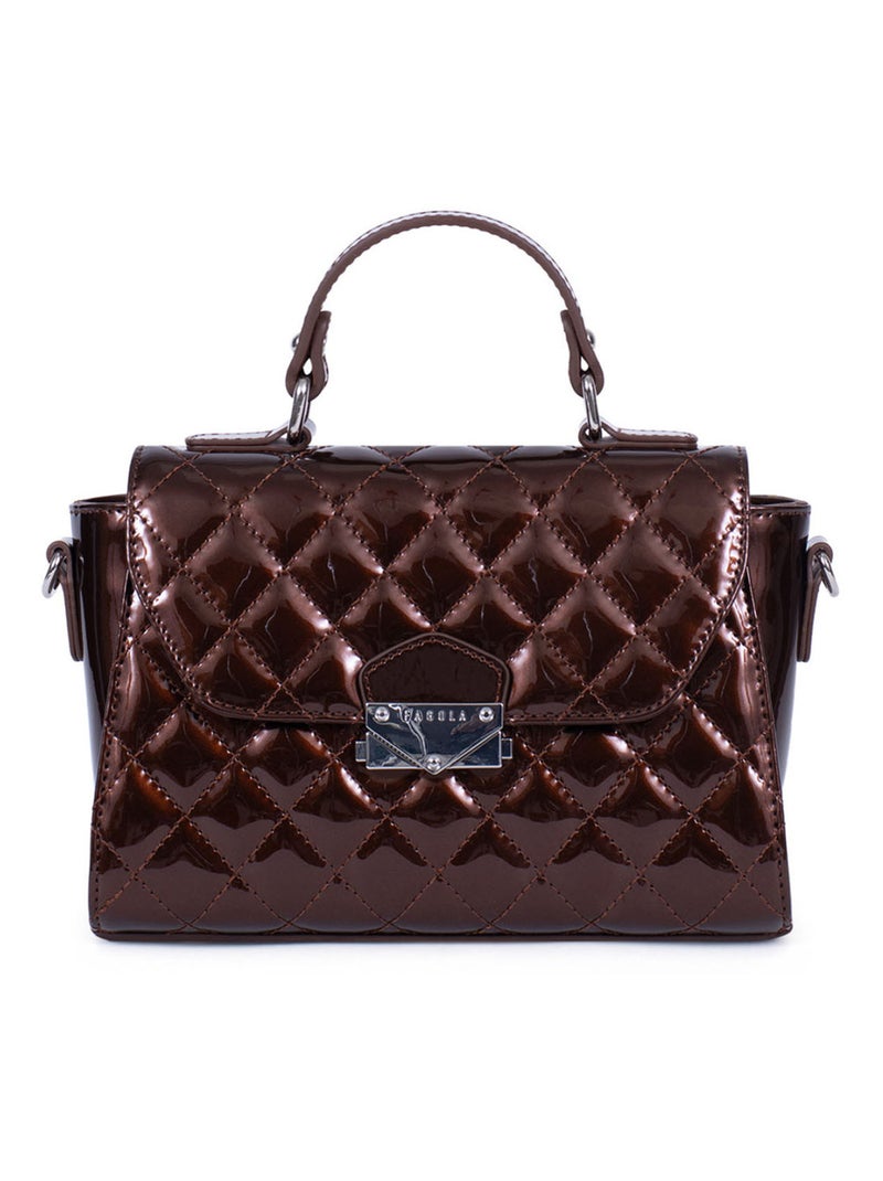 Sac porté main 1 poignée Daisy Femme Bronze - Kiabi