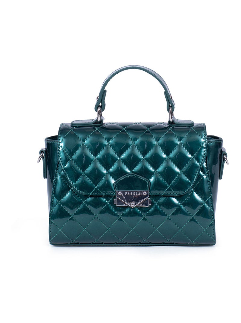 Sac porté main 1 poignée Daisy Femme Vert émeraude - Kiabi