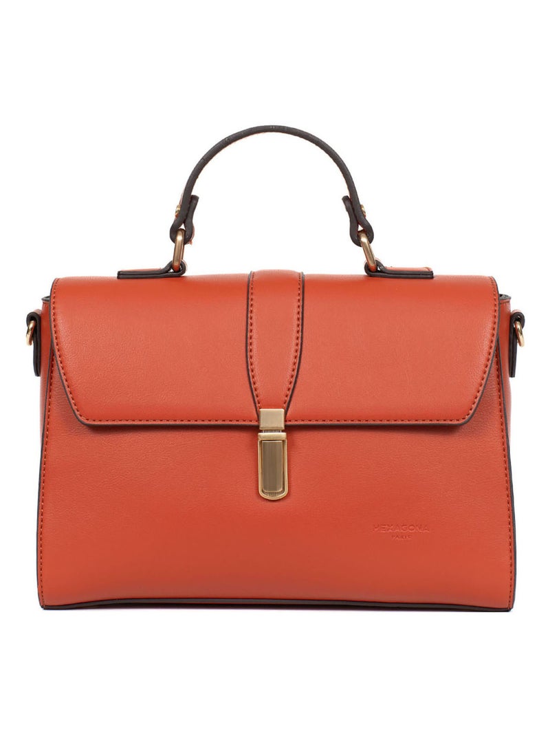 Sac porté main 1 poignée SOLANGE Rouge brique - Kiabi