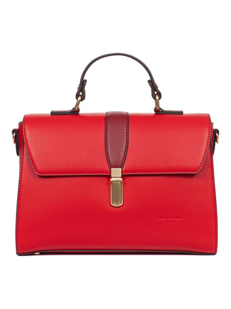 Sac porté main 1 poignée SOLANGE Rouge carmin - Kiabi