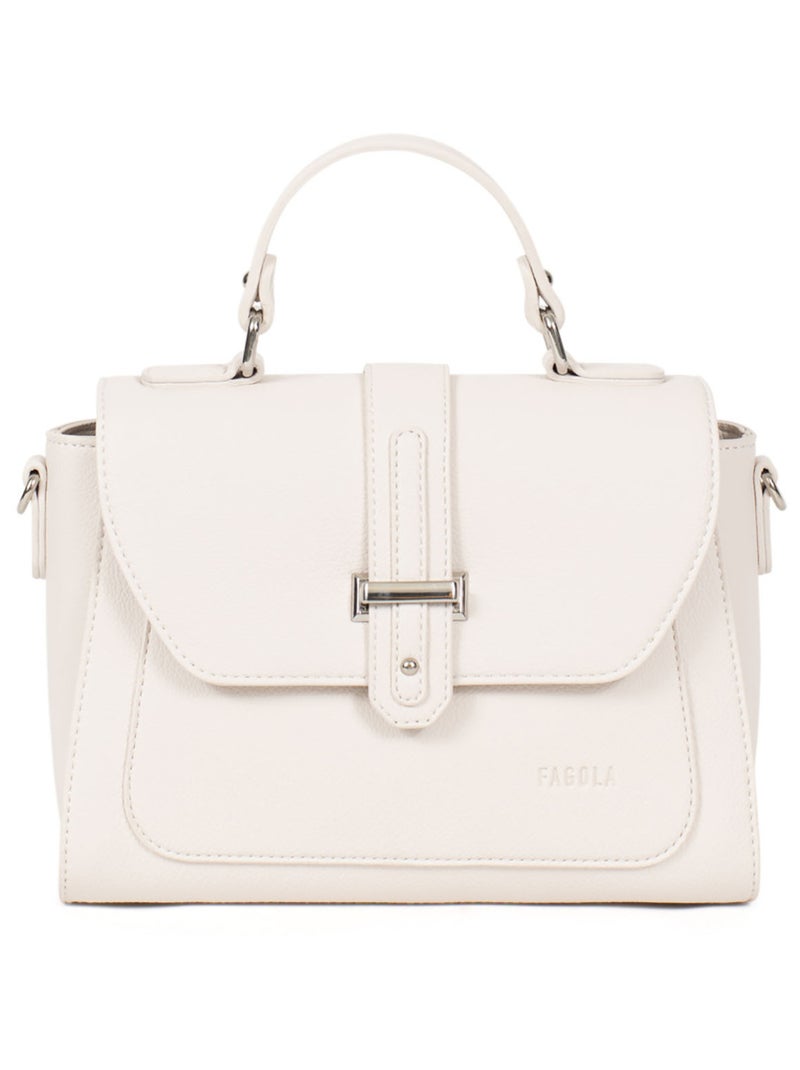 Sac porté main 1 poignée Stella Femme Ivoire - Kiabi