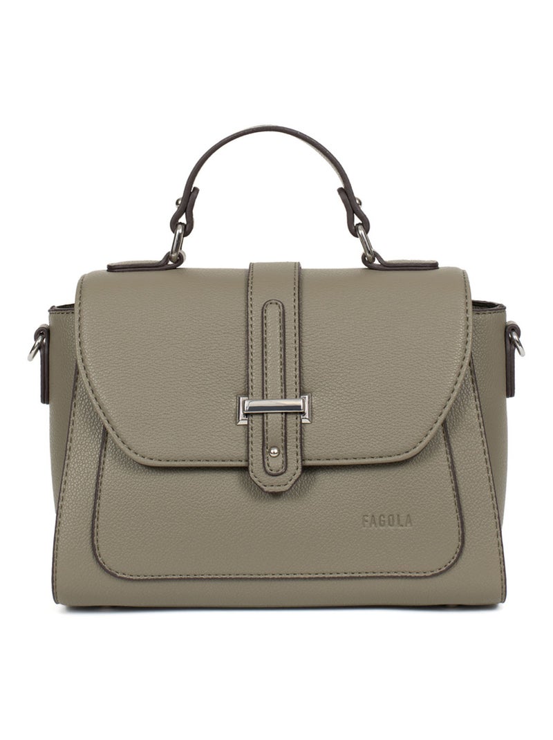 Sac porté main 1 poignée Stella Femme Kaki - Kiabi