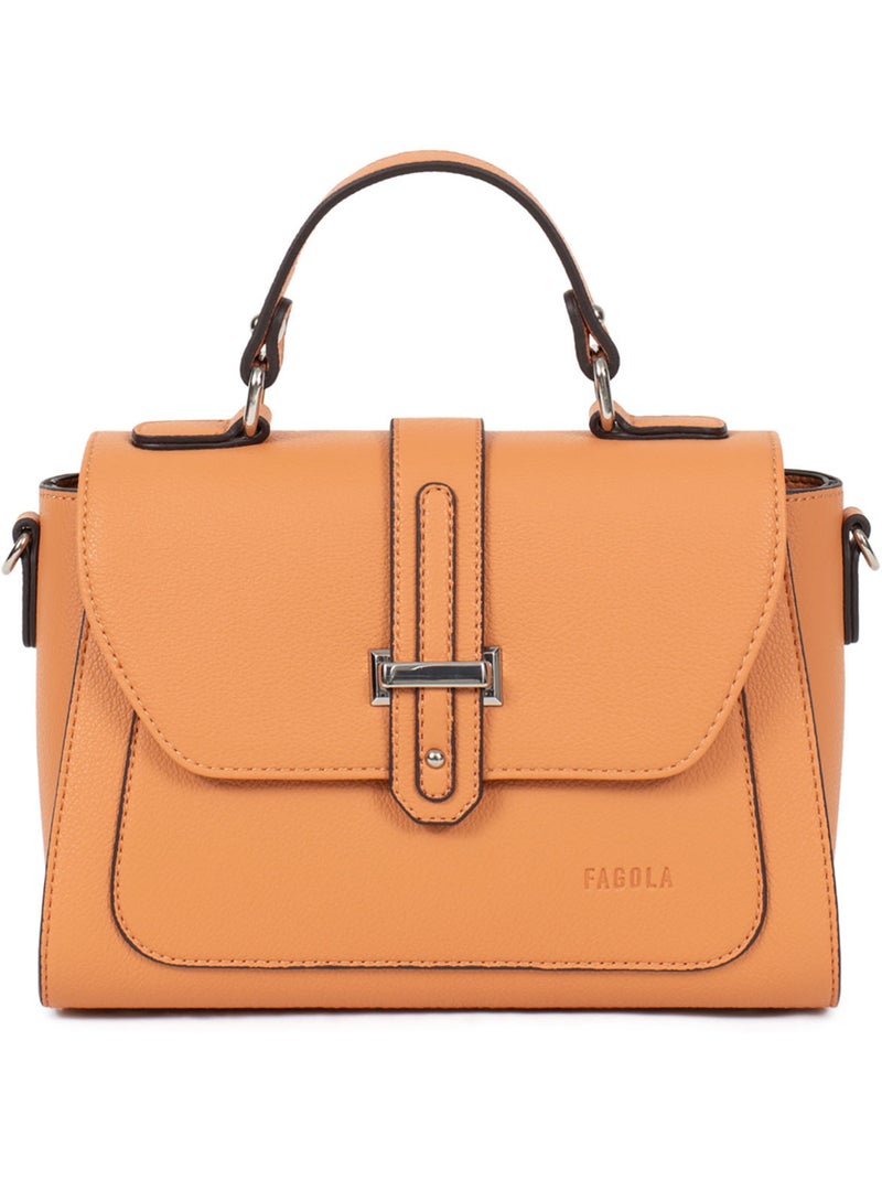 Sac porté main 1 poignée Stella Femme Saumon - Kiabi