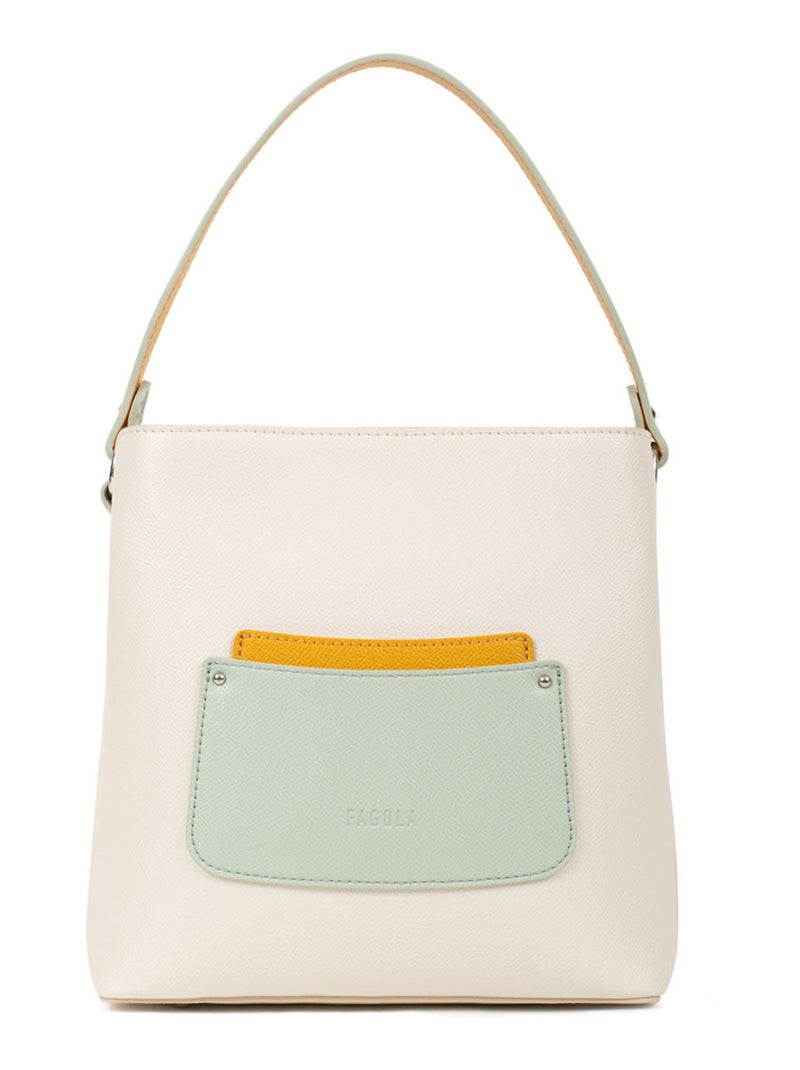 Sac porté main 1 poignée Tessa Femme Blanc Multicolore - Kiabi