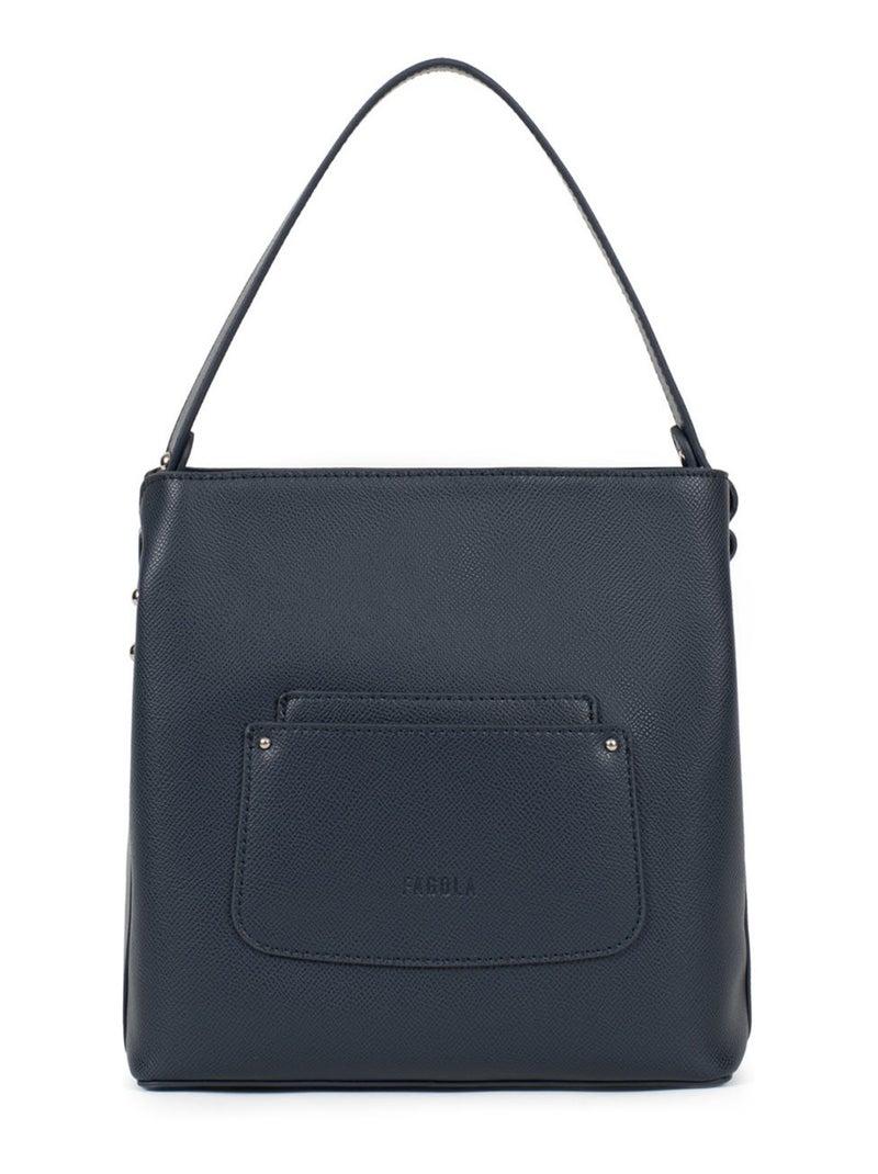 Sac porté main 1 poignée Tessa Femme Bleu nuit - Kiabi