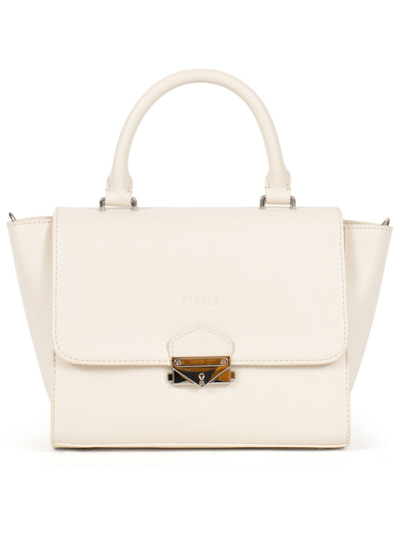 Sac porté main 1 poignée Tessa Femme Ivoire - Kiabi