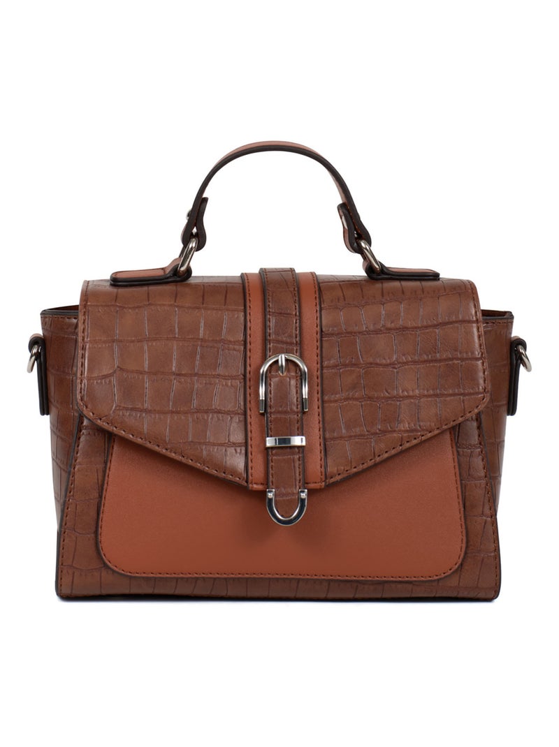 Sac porté main 1 poignée Véra Femme Marron - Kiabi